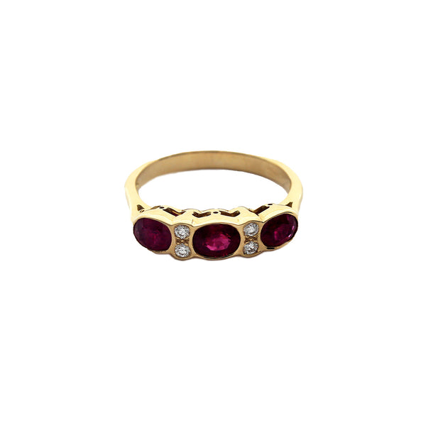 Ruby & Diamond Ring in 18ct Gold