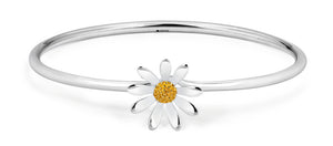 Silver Daisy 18mm Bangle