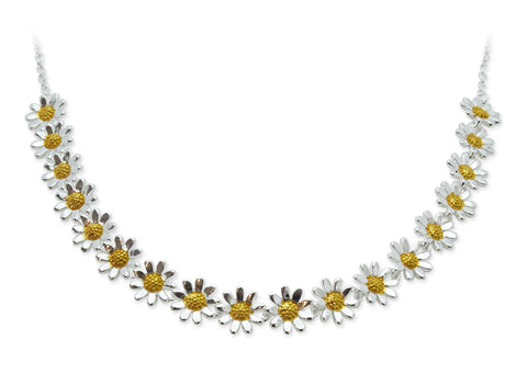 Silver Daisy Necklace