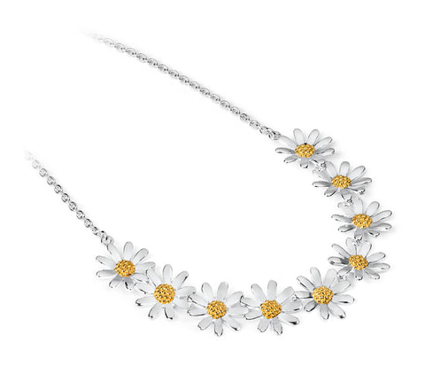 Silver Daisy Necklace