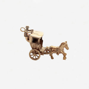 9ct Gold Horse & Carriage Charm -Secondhand