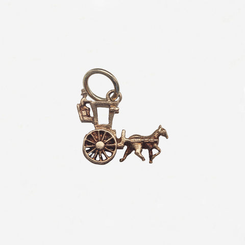 9ct Gold Horse & Carriage Charm - Secondhand