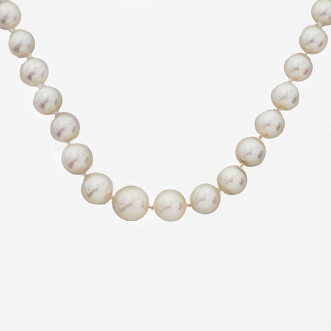 Cultured Pearl Necklace With An Art Deco Clasp -  Secondhand