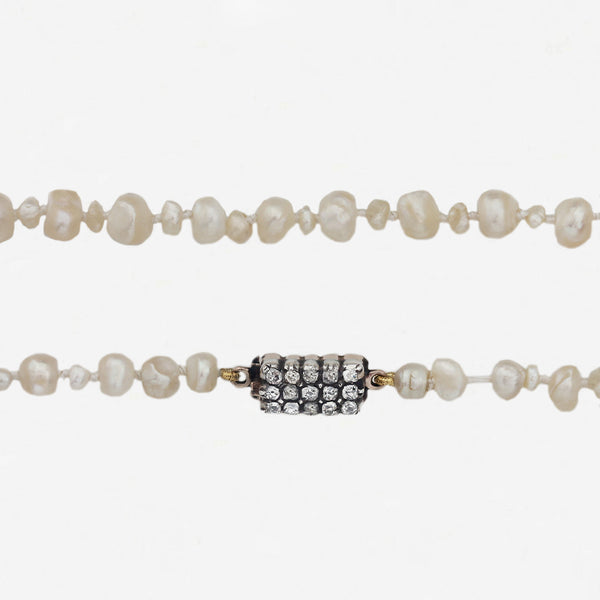 Natural Pearl Certificated Single Row Necklace - Secondhand