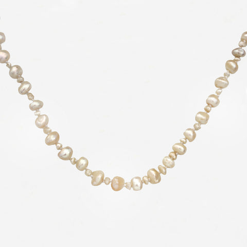 Natural Pearl Certificated Single Row Necklace - Secondhand