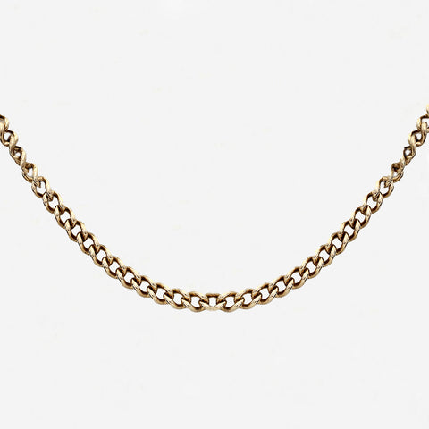 9ct Yellow Gold Curb Link Necklace - Secondhand