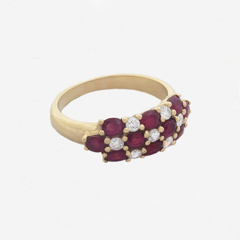 Ruby & Diamond Ring in 18ct Gold - Secondhand