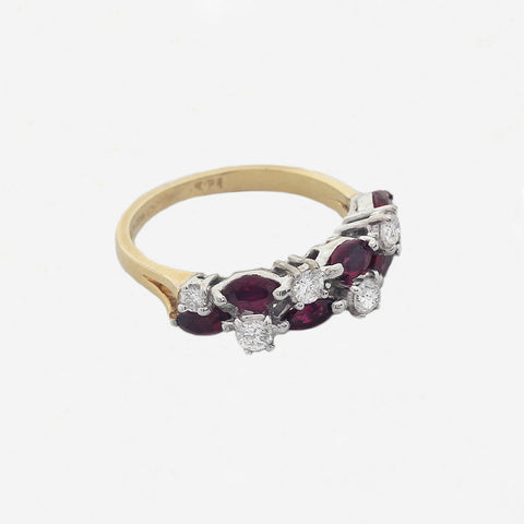 Ruby & Diamond Ring in 18ct Gold - Secondhand