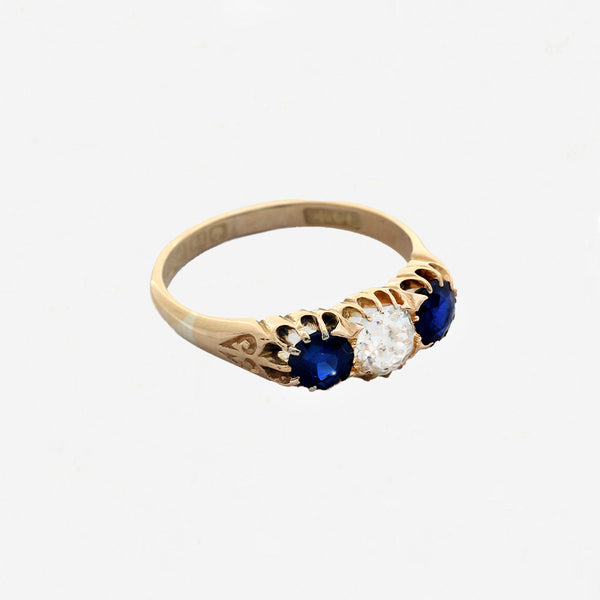 Sapphire & Diamond Edwardian Ring - Secondhand