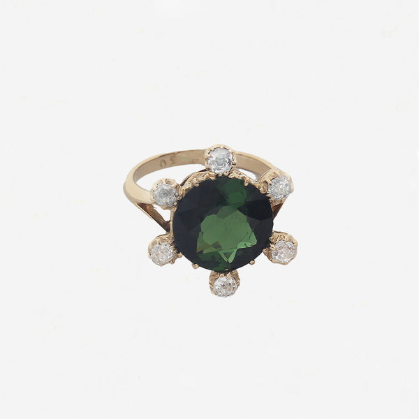 Tourmaline & Diamond Set Ring - Secondhand