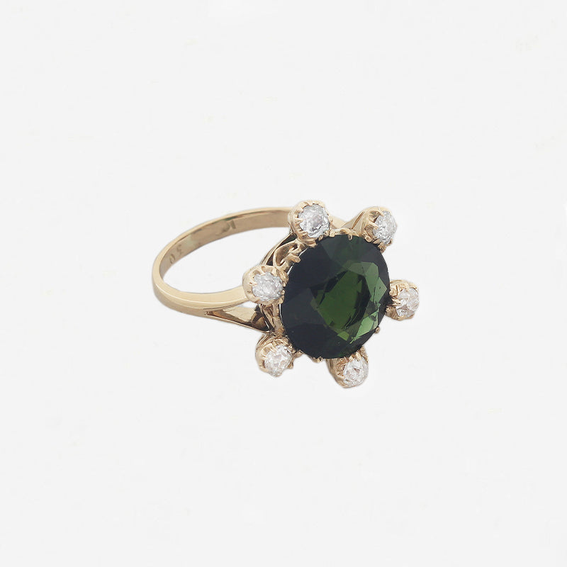 Tourmaline & Diamond Set Ring - Secondhand