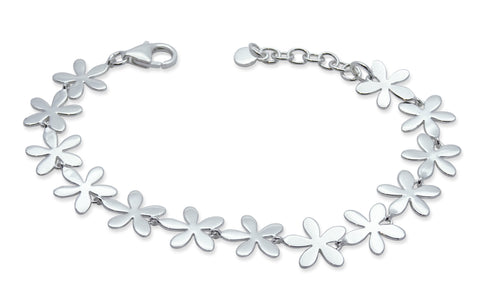 Silver Plain Daisy Bracelet