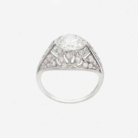 Diamond Edwardian Ring in Platinum - Secondhand