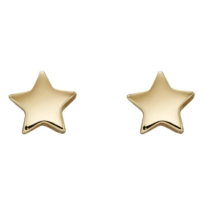 9ct Yellow Gold Small Star Stud Earrings