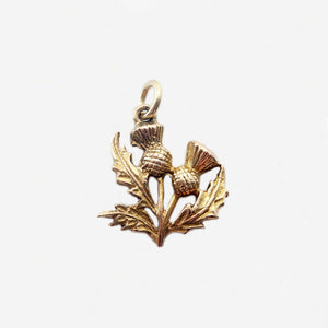 9ct Gold Thistle Charm - Secondhand