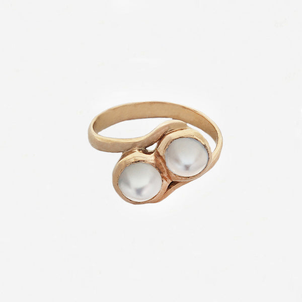 Moonstone Cross-over Antique Ring - Secondhand