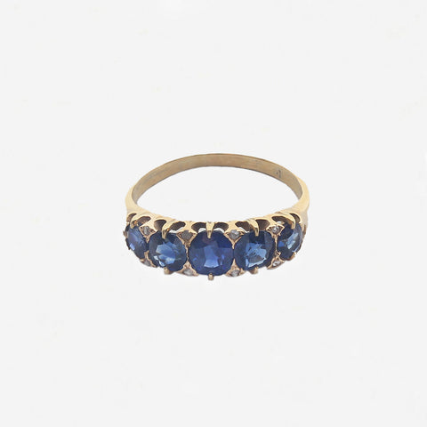 Sapphire & Diamond Ring in 18ct Gold - Secondhand