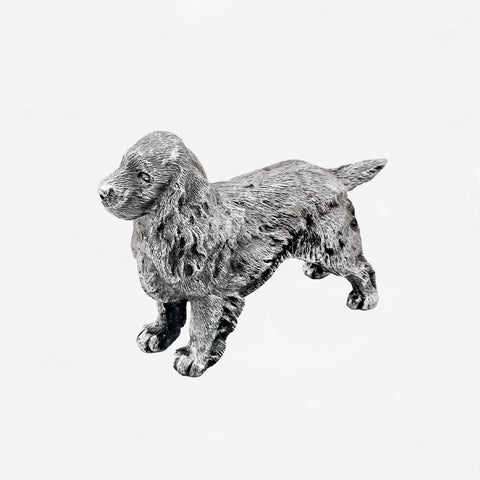 Silver Spaniel Dog Figure - Secondhand