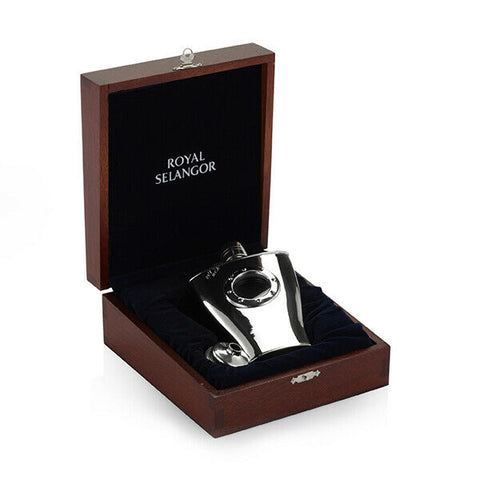 a pewter ship flask by Royal Selangor