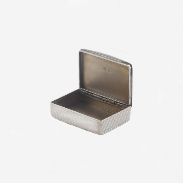 20th Century Silver Snuff Box By Mappin & Webb Hallmarked 1935