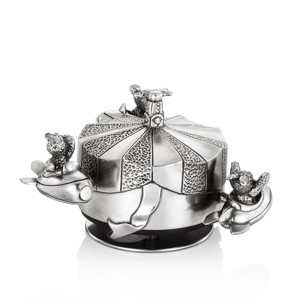 Pewter Bunnie's Day Out Jet Rocket Carousel by Royal Selangor