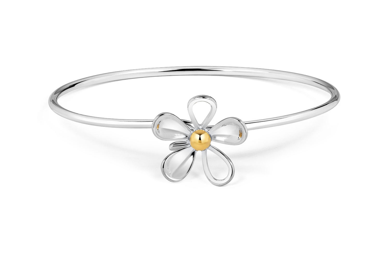 Silver Daisy Bangle