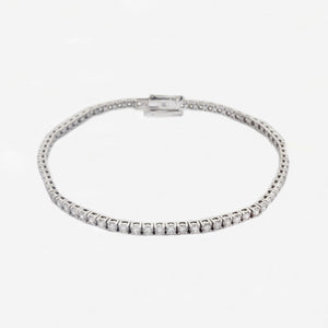 Diamond (3.00ct Total) Line Bracelet in 18ct White Gold - Secondhand