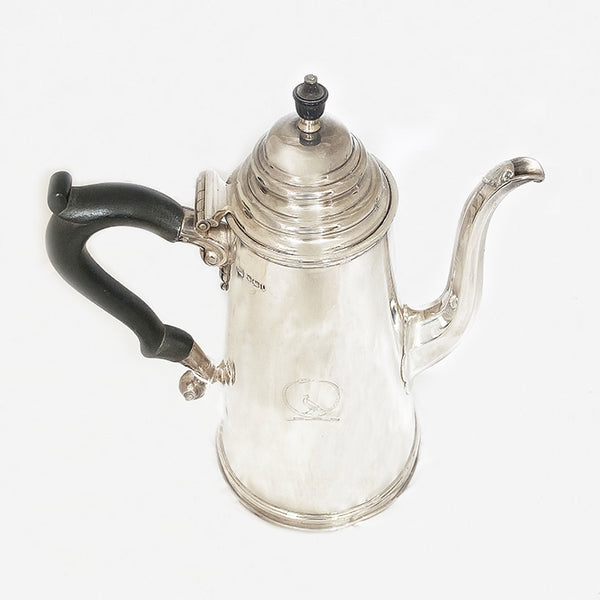 a hallmarked vintage antique coffee pot dated 1903