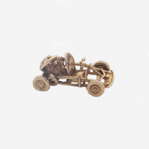 9ct Gold Go-Cart Charm With Moving Wheels - Secondhand