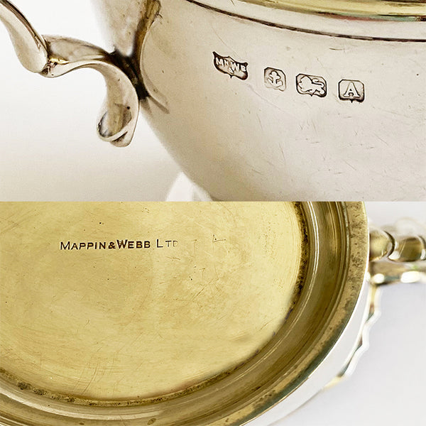 a mappin and webb secondhand vintage solid silver milk jug dated 1925