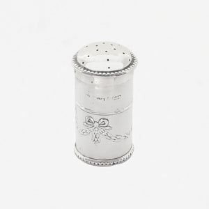 Silver Pepper With Bow Pattern & Glass Liner Hallmarked 1911 - Secondhand