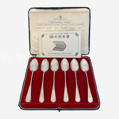 Jubilee Set of Silver Spoons With All British Hallmarks, 1935 - Secondhand