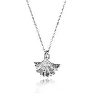 Gingko Leaf Silver Pendant & Chain by Christin Ranger