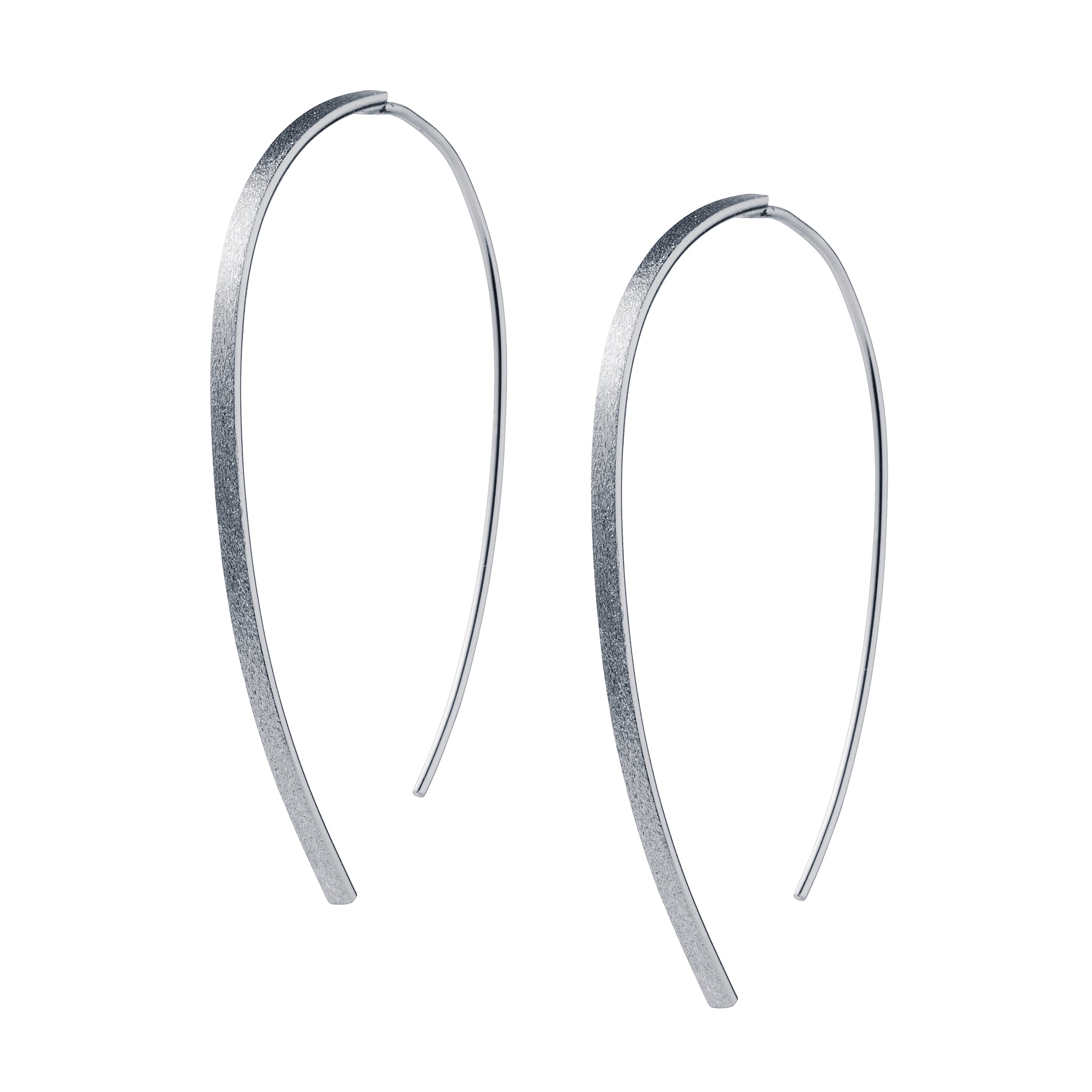 silver wishbone drop earrings by christin ranger