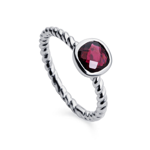 Sterling Silver Garnet Ring by Christin Ranger