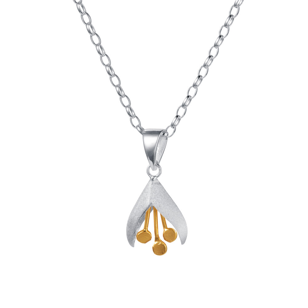 a silver gold plated snowdrop pendant necklace christin ranger