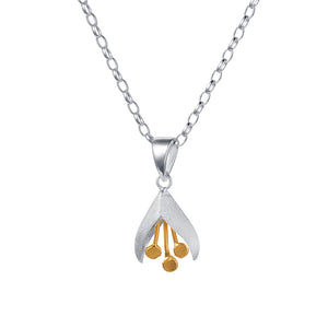 a silver gold plated snowdrop pendant necklace christin ranger