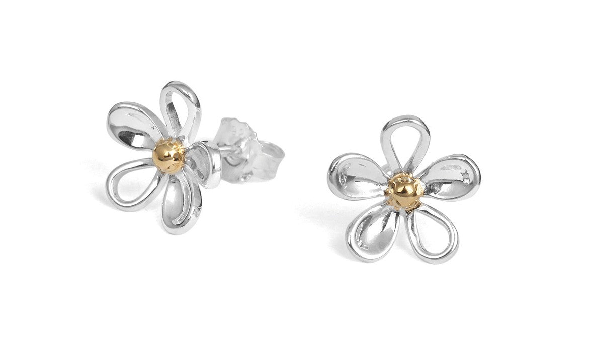 Silver Daisy Earrings