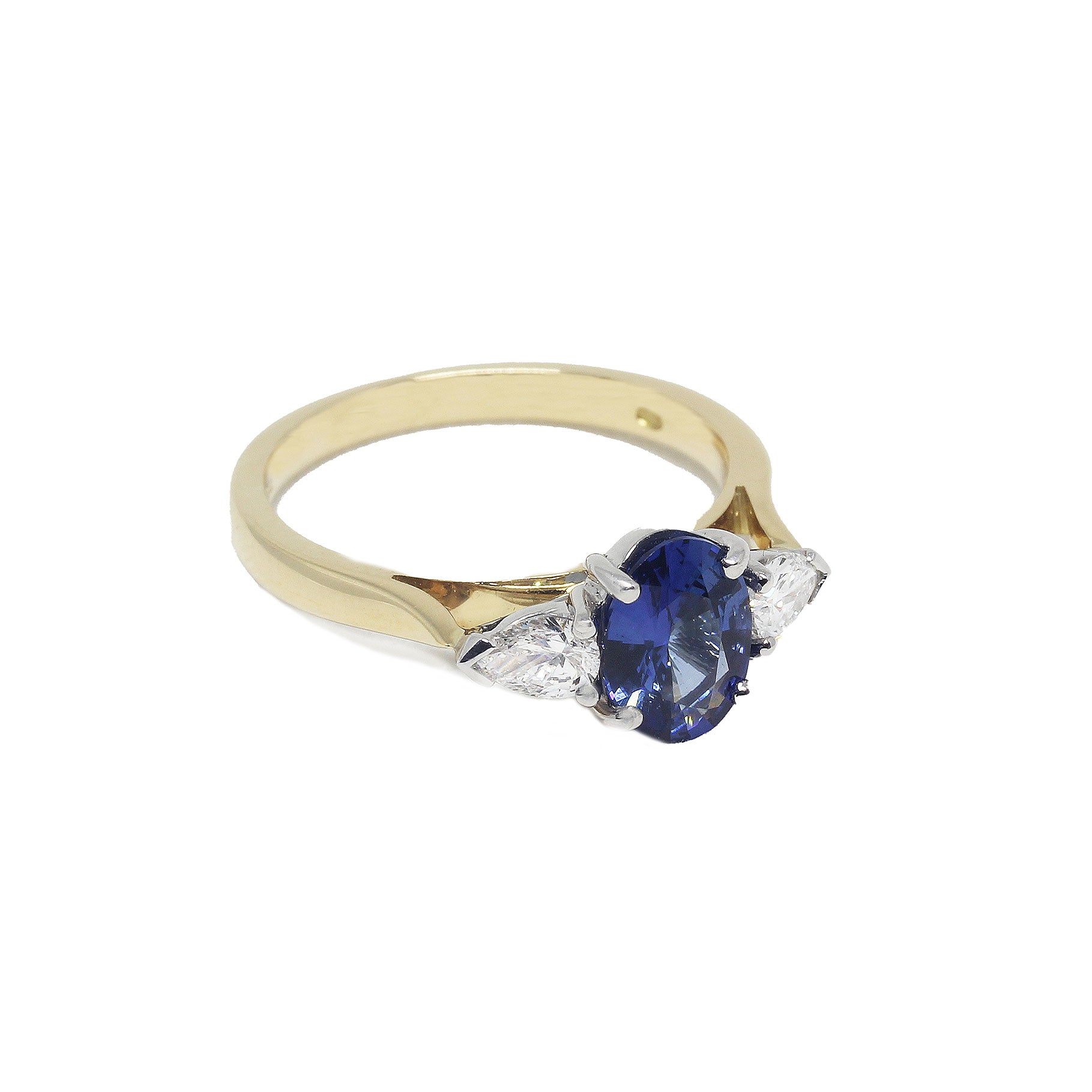 Sapphire & Diamond Ring in 18ct White & Yellow Gold