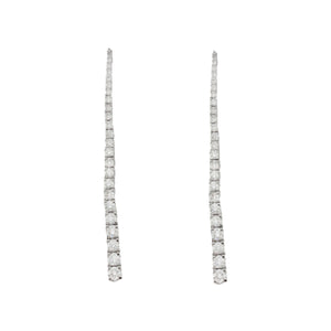 Diamond Graduated Drop Earrings in 18ct White Gold