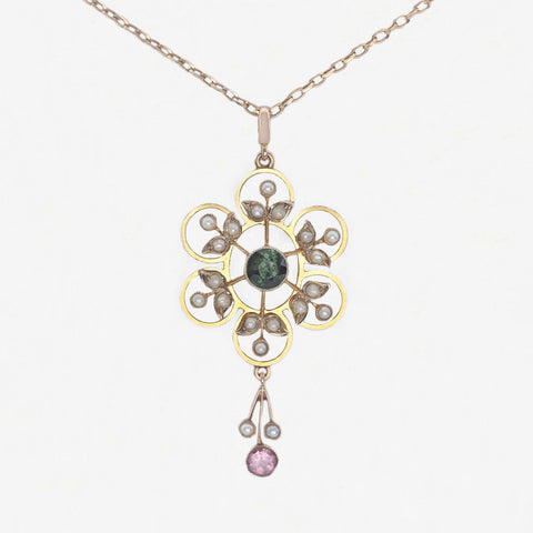 Edwardian Tourmaline Pendant - Secondhand