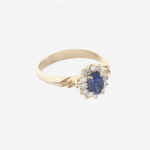 Sapphire and Diamond Set Cluster Ring - Secondhand