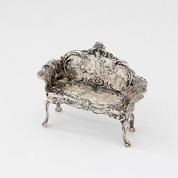 edwardian miniature silver sofa hallmarked 1905